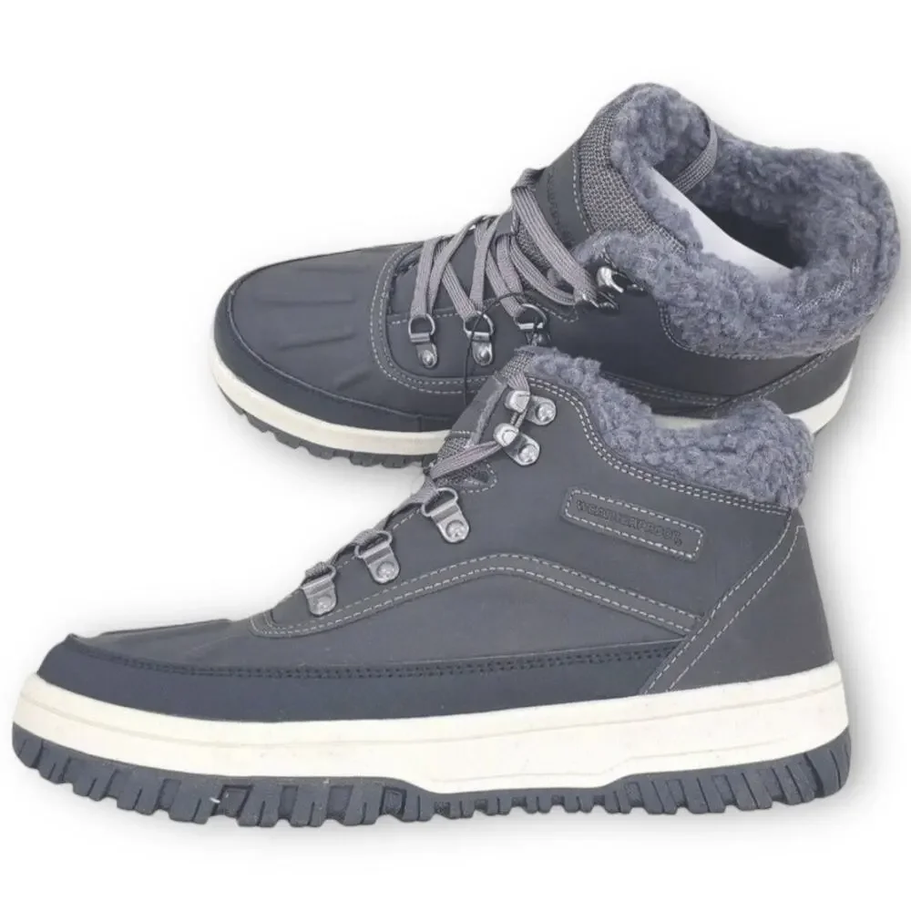 NWT Weatherproof Landon Men’s Suede Sneaker Boots – Grey – Size 13